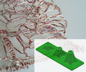 3-D-embroidery, thermoplastic functional construction